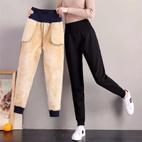 cool women high waist pants solid black loose joggers female trousers in 2019 autumn winter loose haran pants