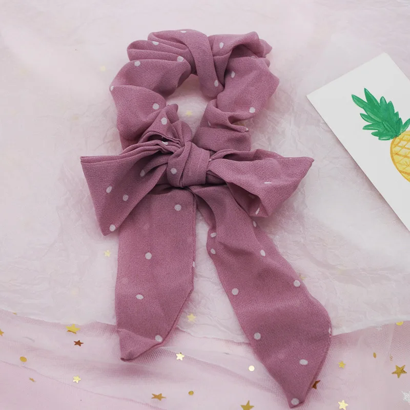 Элегантное волнистое кольцо для волос шифоновое стример головной убор женщин и