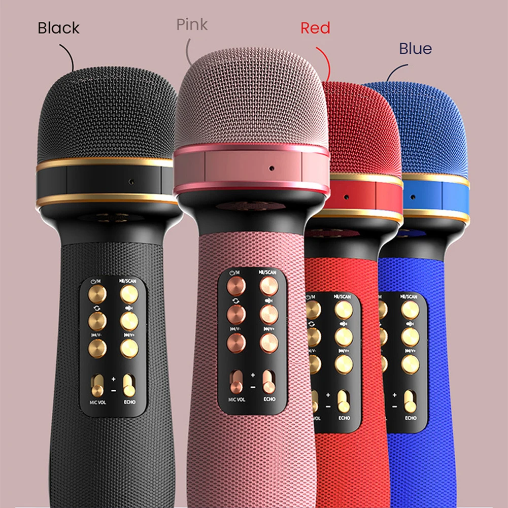 

Ручной микрофон WS-898 Bluetooth, беспроводной караоке, двойной динамик, конденсаторный, для iOS, Android, Smart TV