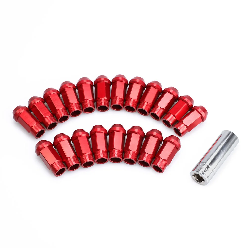 20pcs7075-T6 Алюминий M14X1.5 M12X1.5 M12X1.25 гоночное автомобильное колесо гайки с коническим отверстием производства конический вкладыш колесные гайки