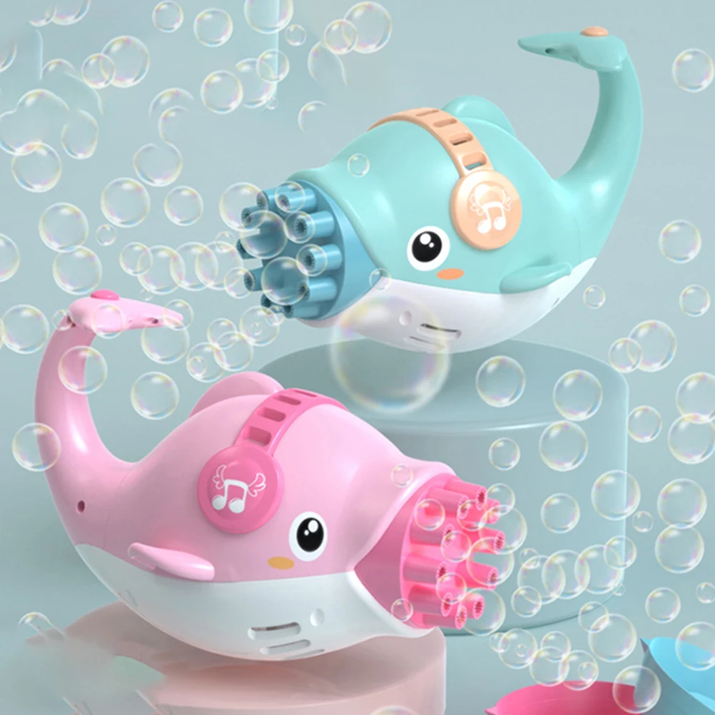 

Dolphin Bubble Gun Rotary Tube Machine 10-Hole Automatic Soap Bubble Blower For Kids Summer Outdoor Children Toys Gift