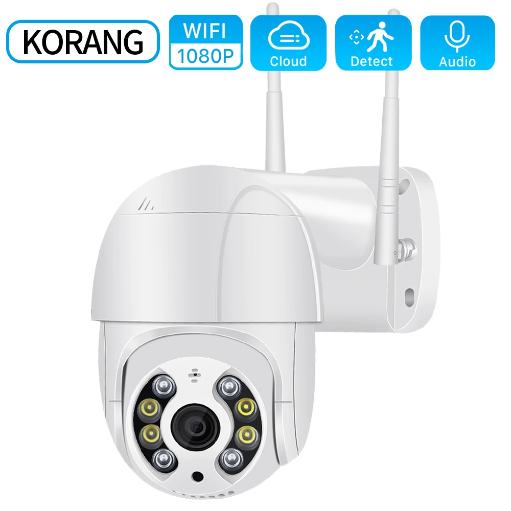 

Мини-камера видеонаблюдения KORANG, 1080P, PTZ, Wi-Fi, 4-кратный зум