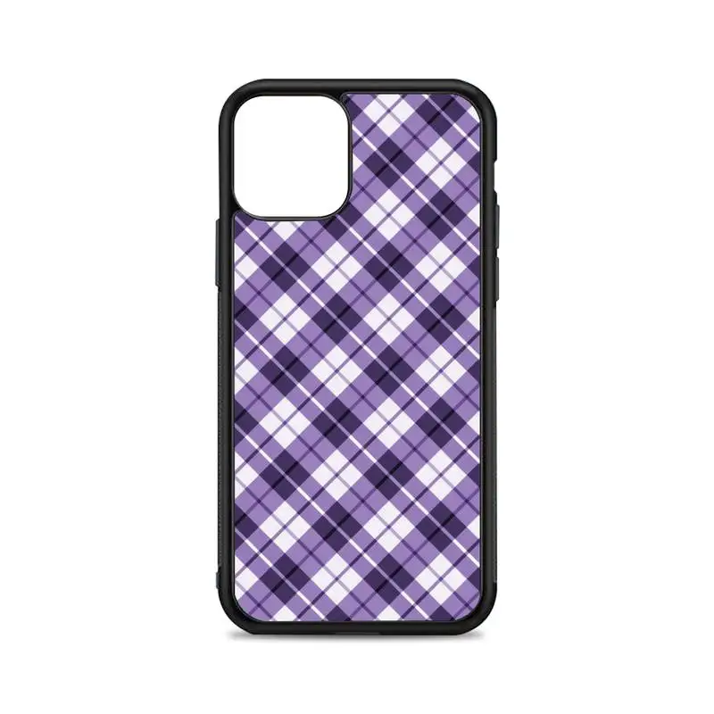 

Purple pattern Phone Case for iPhone 12 mini 11 pro XS Max X XR 6 7 8 plus SE20 High quality TPU silicon and Hard plastic cover