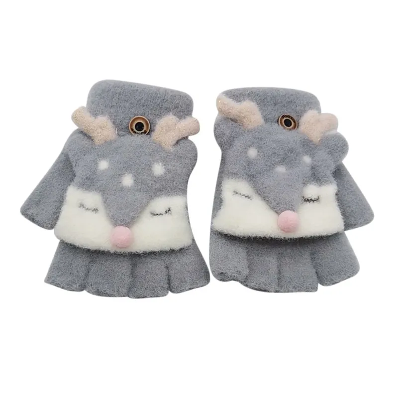 Детские зимние перчатки детские для мальчиков и девочек 3-8 лет теплые варежки с