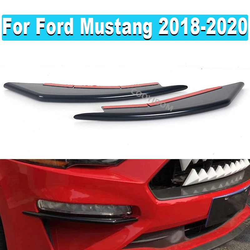 Modified Turn Signal Spoiler Splitter Wind Knife Turn Signal Installation For Ford Mustang 2018-2020 Front turn signal spoiler