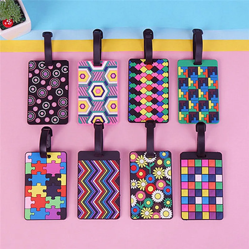 

Милое Силиконовое Funky путешествие багажные бирки ремни бирка для чемодана багажная бирка адрес держатель идентификатор этикетка аксессуар...