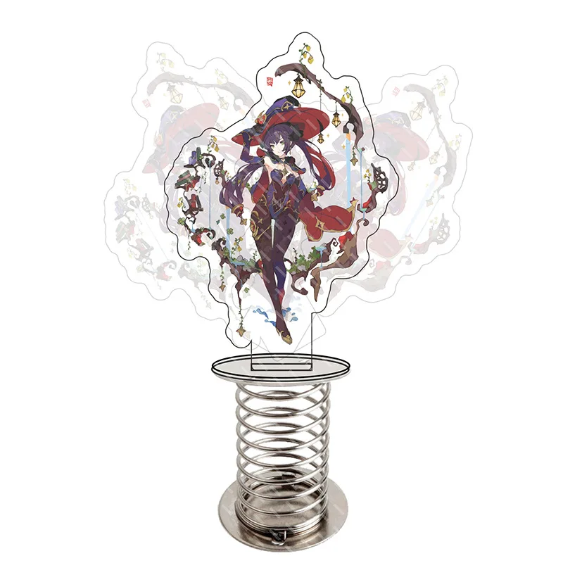 

Game Genshin Impact Diluc Klee Lisa Acrylic Stand Model Plate Toy Figure Amber Lumine Spring Swing Doll Desk Decor Action Prop