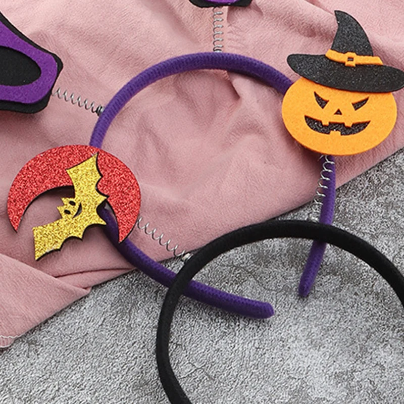 Блестящие повязки для волос на Хэллоуин девочек детские голову с