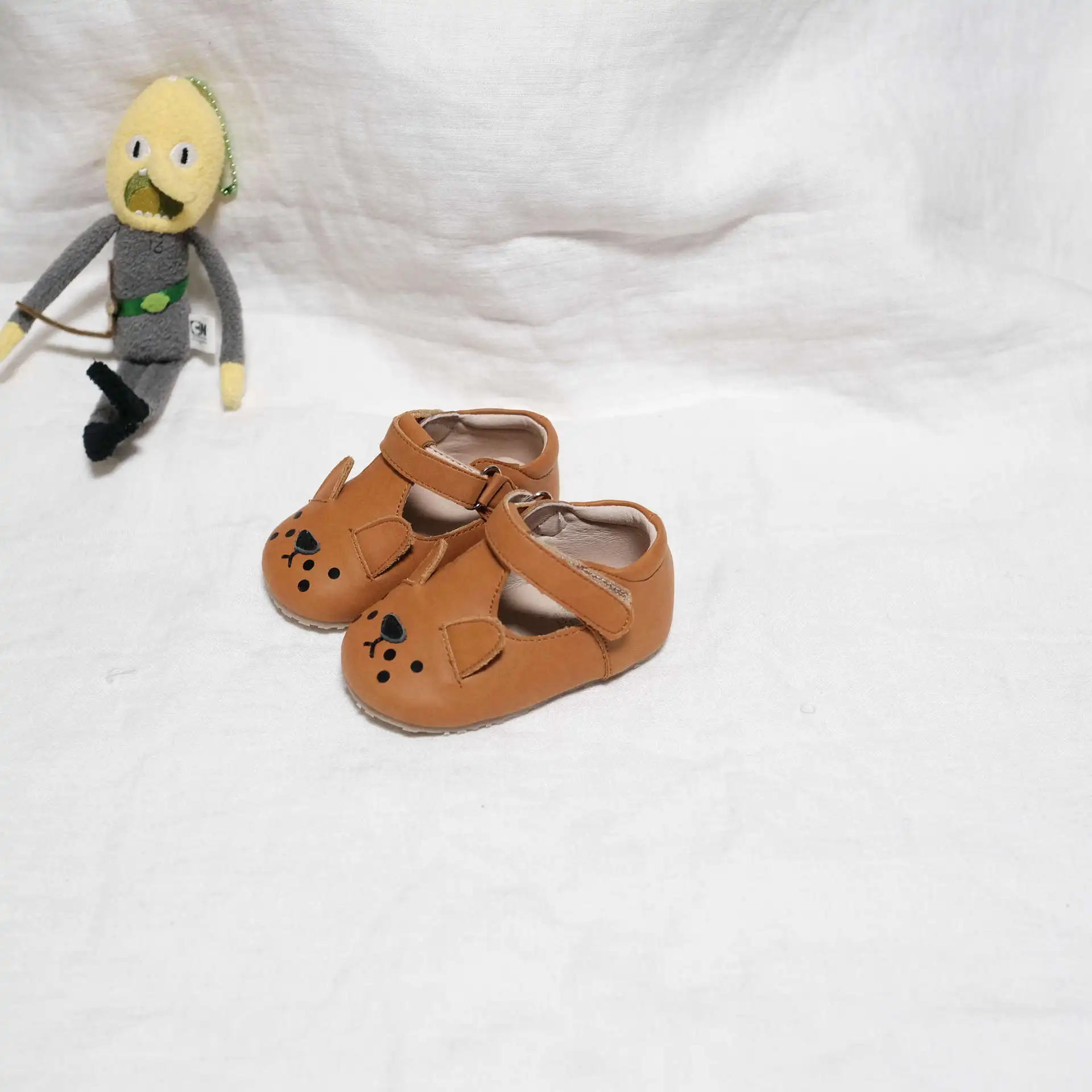 Мультфильм Обувь для малышей с изображением животных из натуральной кожи коала