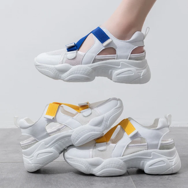 Повседневная обувь женские летние спортивные сандалии дышащие с толстой