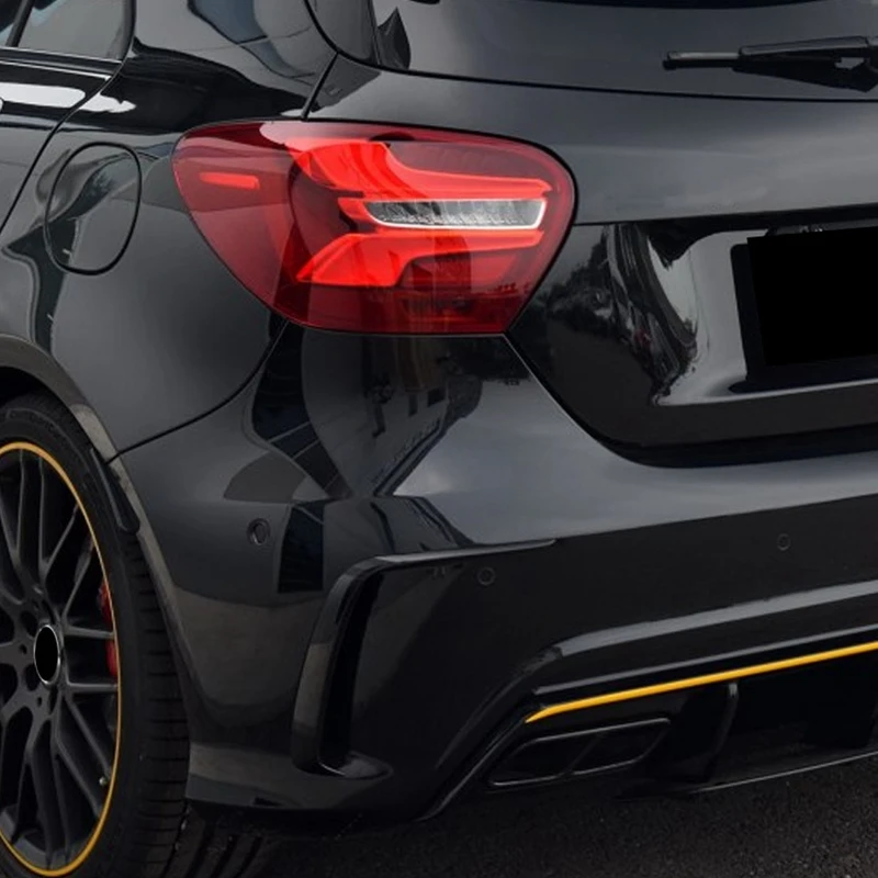 1Pair Car Black Abs Rear Bumper Splitter Spoilers Canard for Mercedes Benz W176 A200 A250 A45 Amg 2013-2016 | Автомобили и