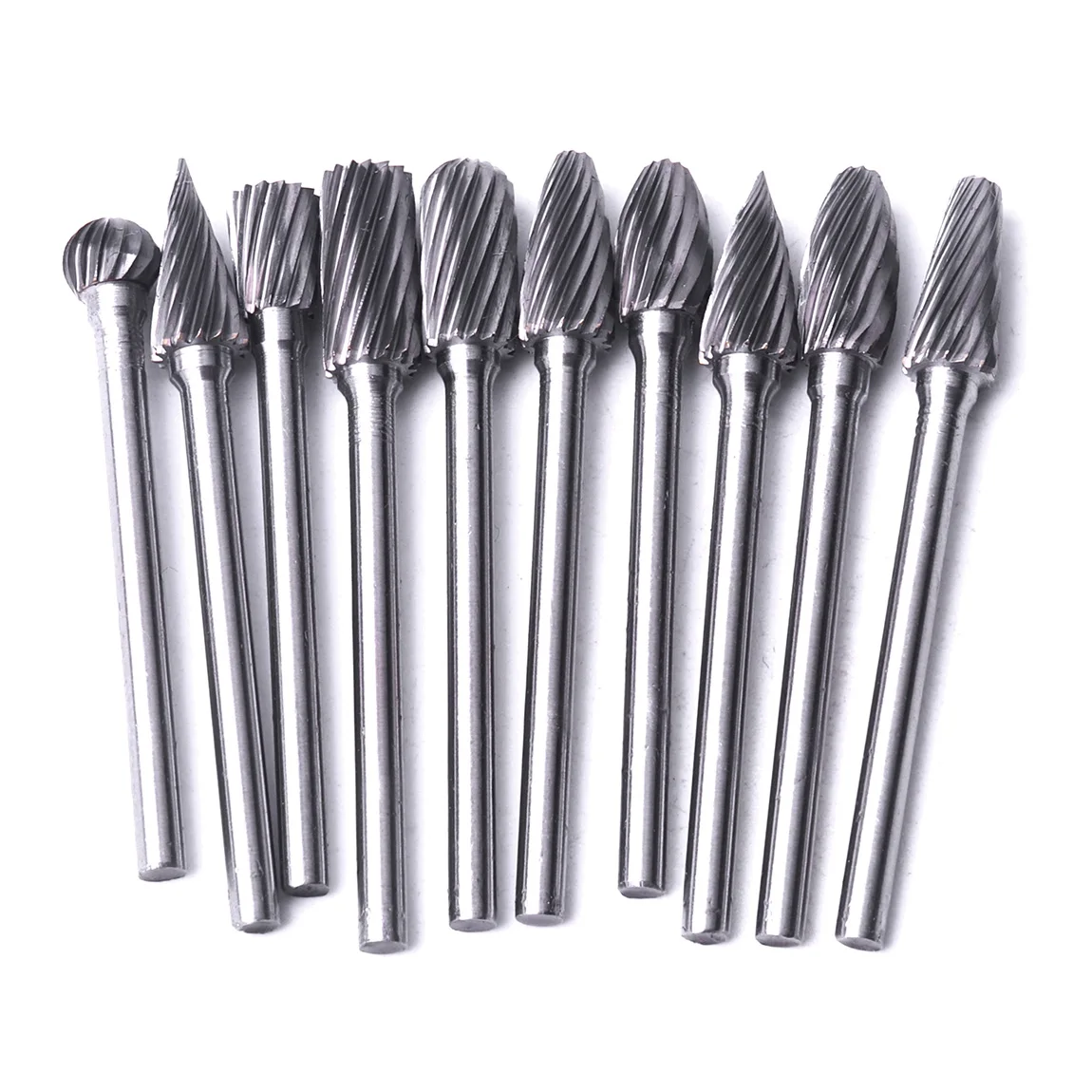Фреза из карбида вольфрама 10 шт. вращающийся инструмент сверло 1/8 дюйма хвостовик