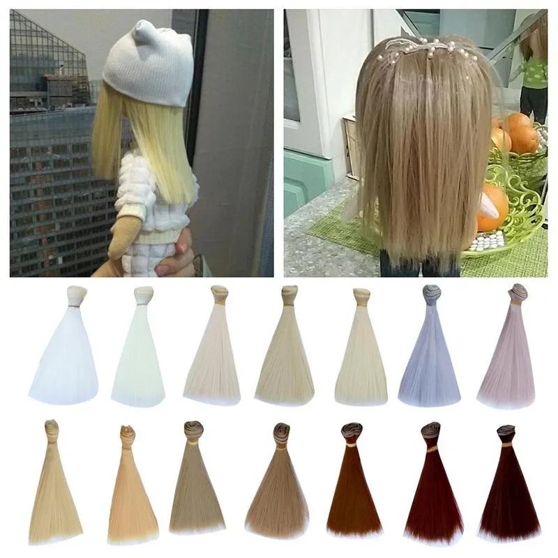 

Модный парик для кукол 1/3 1/4 1/6 аксессуары для кукол высокотемпературный длинный прямой парик для кукол «сделай сам» декоративные аксессуар...