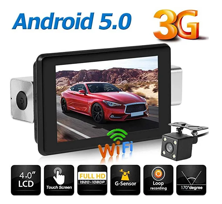 LSON T4 3G GPS с DVR камерой 170 градусов широкий угол 4 0 дюймов WiFi IPS HD 1080P видеорегистратор