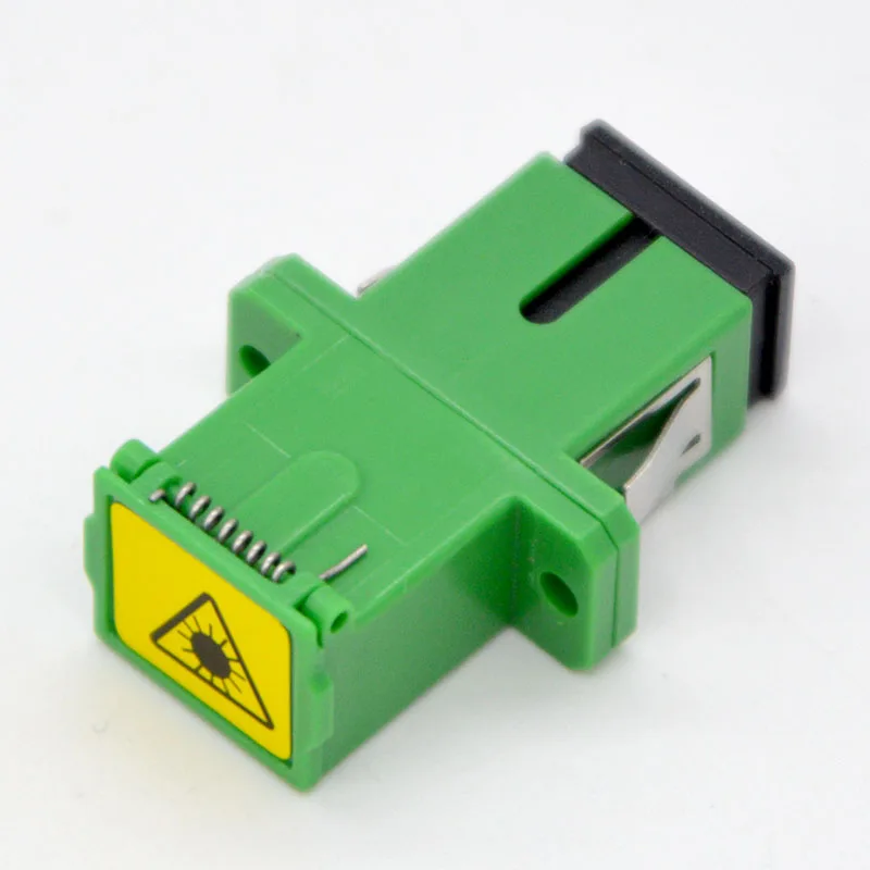 Hot Sell 100pcs Optic Fiber Adapter Connector SC APC Fiber Flange Coupler With Ear,Dust Cover Free Shipping to Brazil
