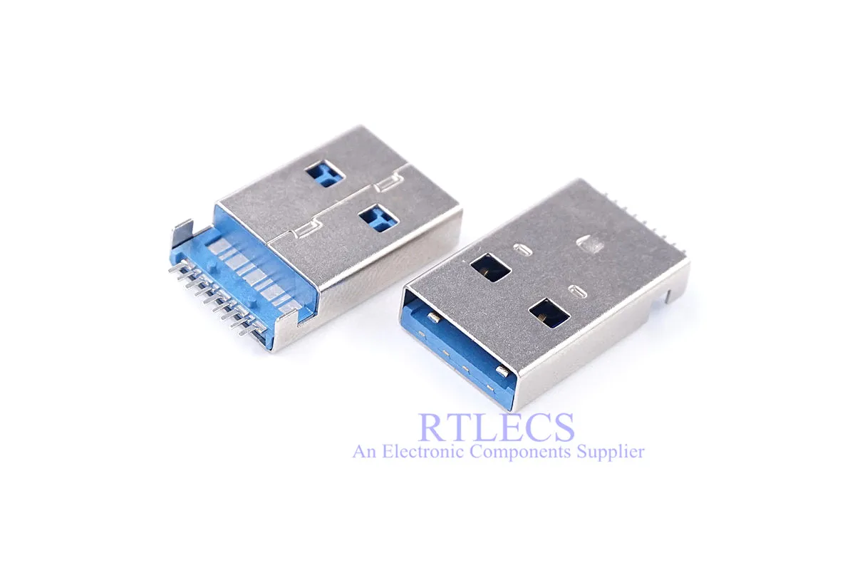 Штекер USB 3 0 разъем типа A поверхностное крепление SMD 9 позиций угловой крест