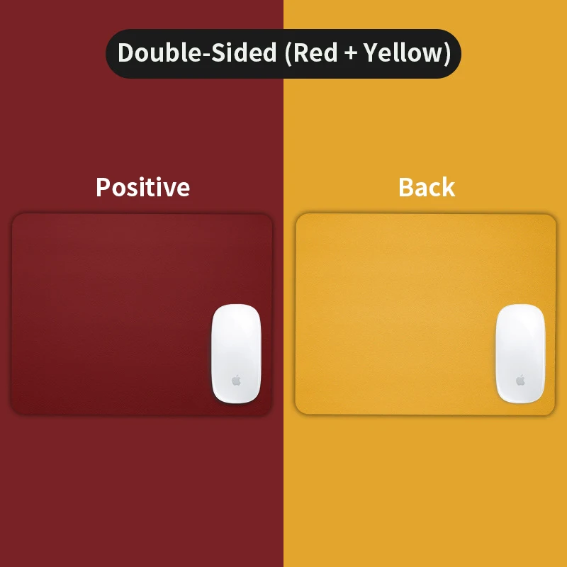 

PU Leather Mouse Pad Double-side Portable Mouse Pad Anti-Slip Waterproof Gamer Desk Mouse Mat For Desktop Computer Laptop PC Pad