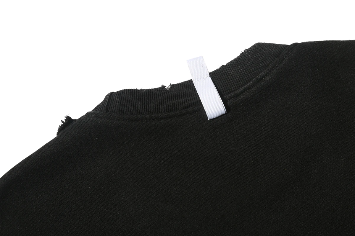 CoooColl Sweatshirts Kanye West Winter 19FW DESTROY Distress Old Crush SWEATSHIRT Streetwear HipHop Fashion Black Casual Men