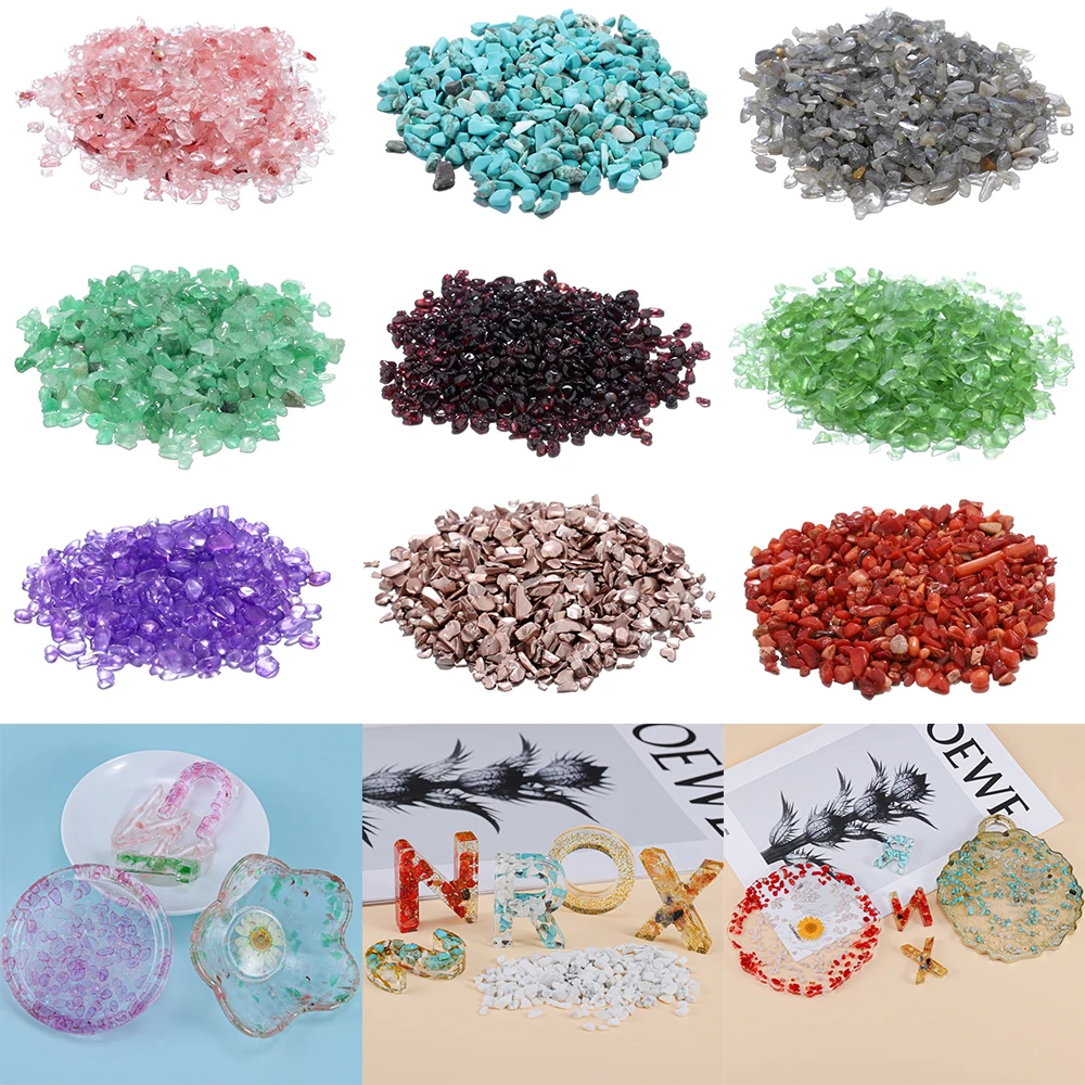 

20g/Lot Natural Crystal Quartz Stones Mixing Nail Art Fillings Irregular Manicure Stones for DIY Epoxy Resin Mold Jewelry Making