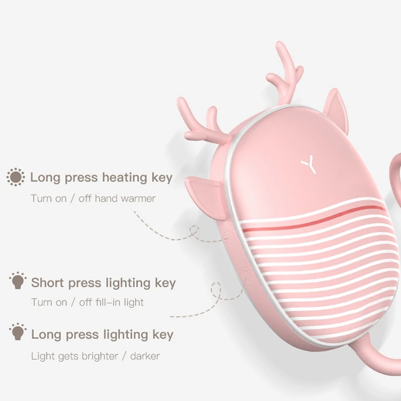 Перезаряжаемая грелка для рук 1800 мА/ч портативное зарядное устройство USB