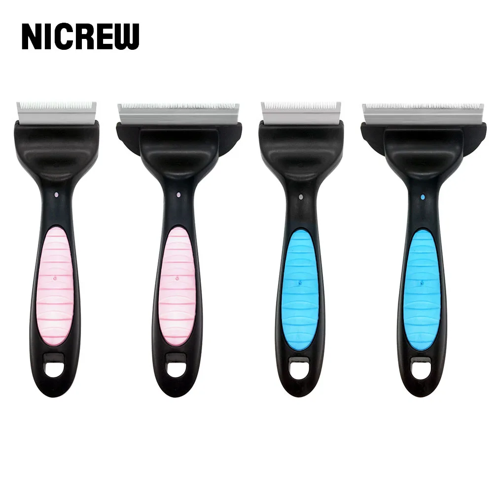 Расческа NICREW для вычесывания шерсти домашних животных, расческа для груминга кошек и собак - изображение