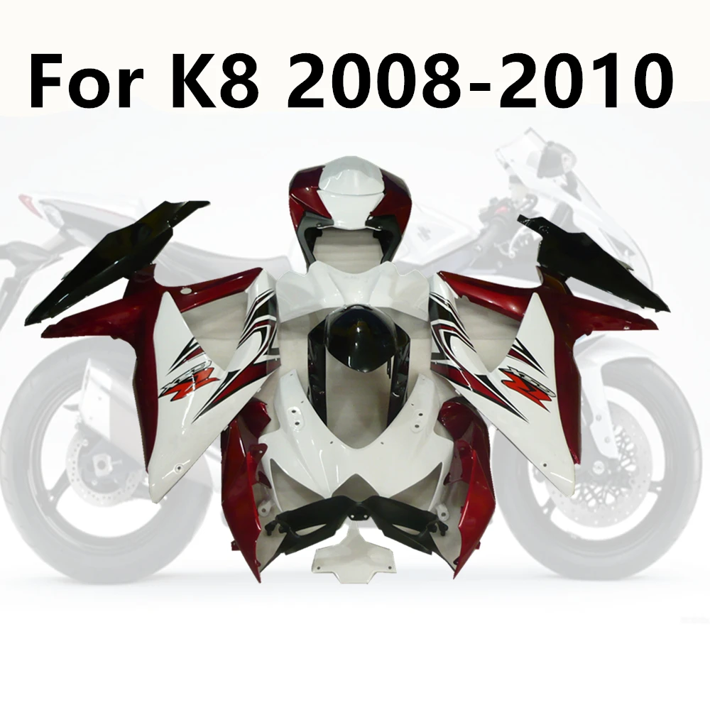 

Injection Plastics Cowling 2009 Body Kits For Suzuki GSXR600 09 10 ABS Fairing GSXR 600 Wine Red White 2008-2010 K8 Fairing Kits