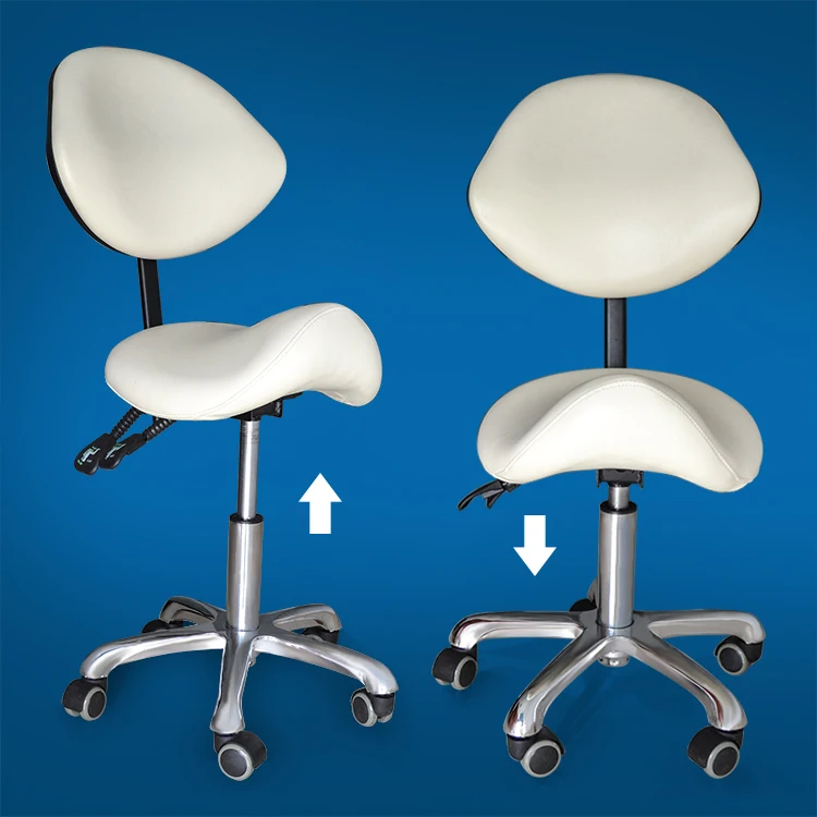 Dental Saddle Chair 135 Degree Seat Height Adjust PU Material