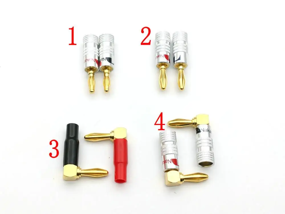 

NEW 2PCS 4mm Banana Plug (1PCS Red + 1PCS Black ）adapter