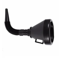 black portable automobile gas outdoor quick refueling funnel water oil transmission tool with filter vehicle supplies for car