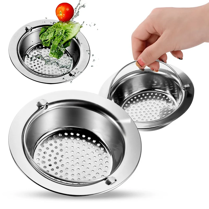 

Stainless Steel Bathtub Hair Catcher Stopper Shower Drain Hole Filter Trap Kitchen Metal Sink Strainer Floor Drain 9cm/11cm