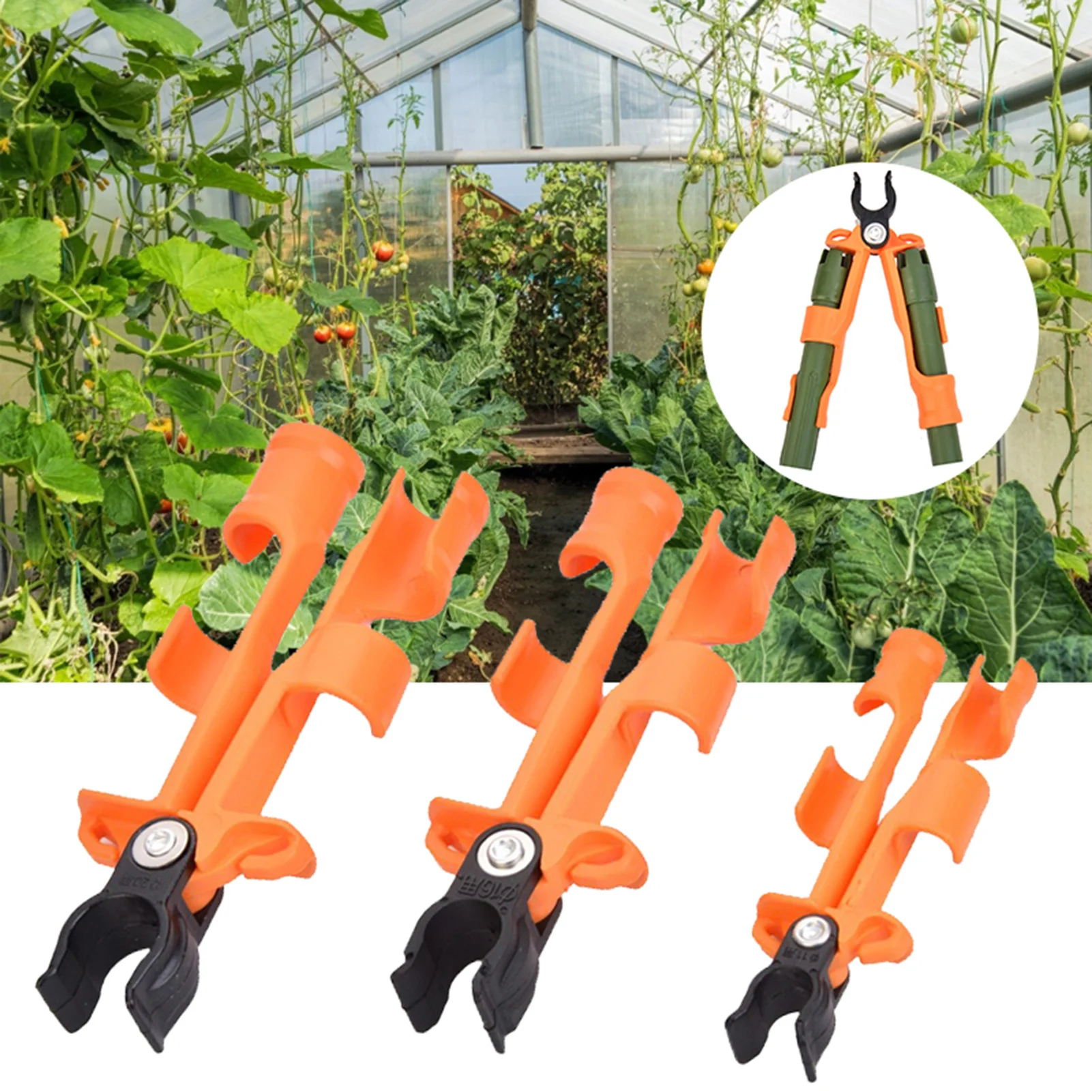 

3Pc Plant Climbing Bracket Connection Plant Buckle For Grape Cucumber Greenhouse Plant Support Clips Herringbone Garden Tool