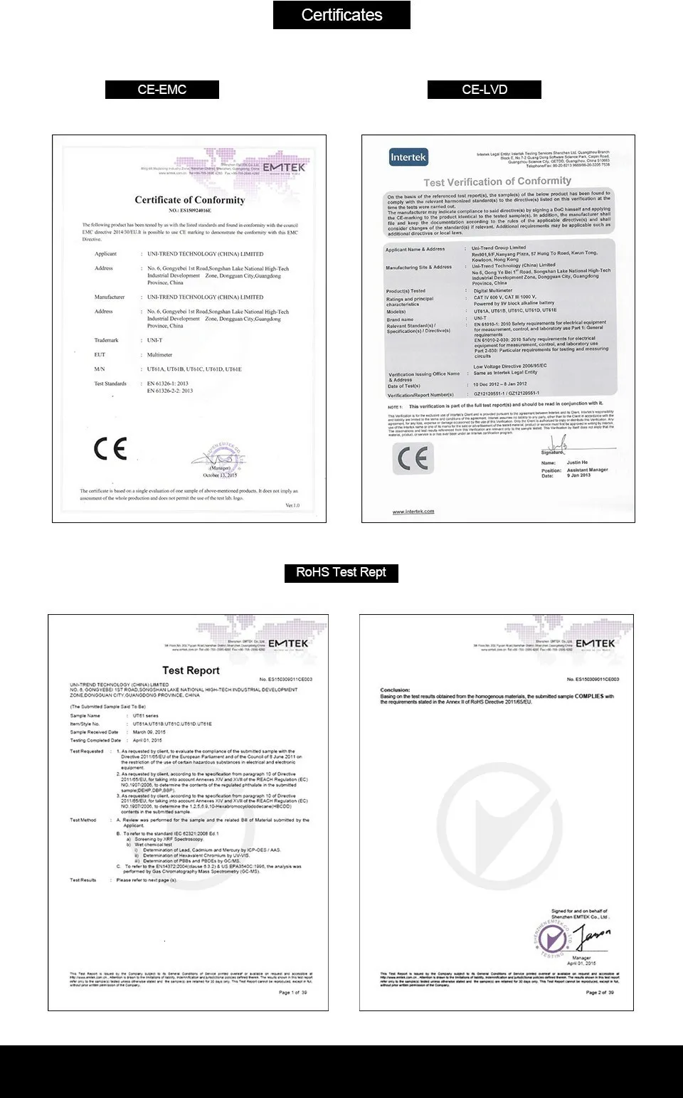 UNI-T UT61A/UT61B/UT6C/UT6D/UT6E Цифровой мультиметр автоматический диапазон multimetro PC подключение AC DC Вольтметр Амперметр тестер+ RS232-USB