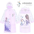 Детский дождевик Disney для мальчиков и девочек, водостойкий плащ-пончо с изображением Человека-паука и Эльзы