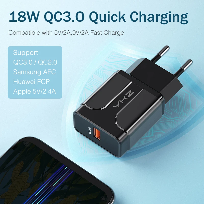 18 Вт USB зарядное устройство QC 3 0 Быстрая зарядка 4 портативный дорожный мини