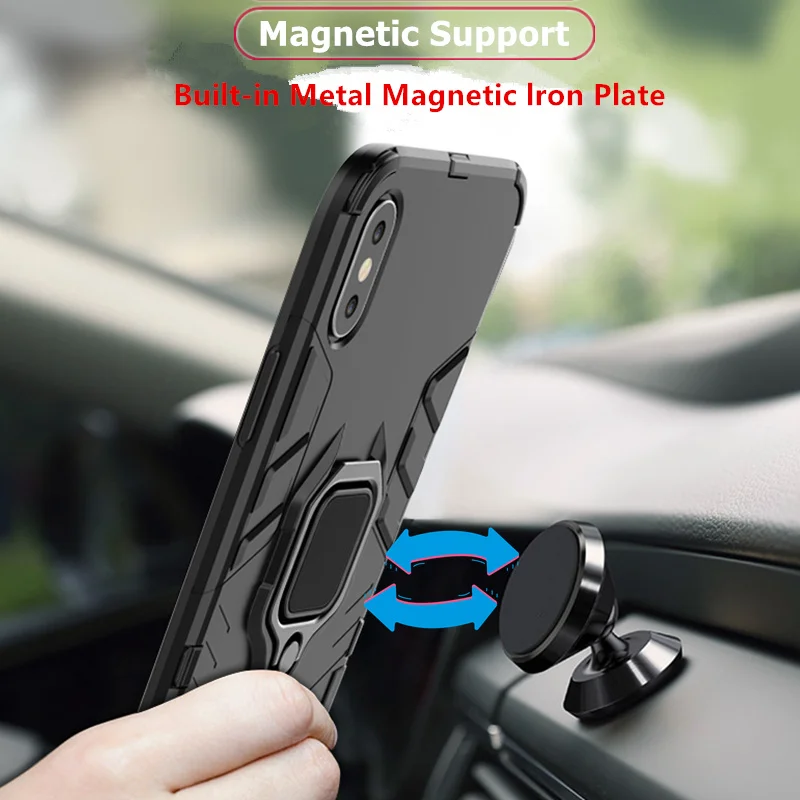 for oppo a54 case bumper armor magnetic suction stand full cover for oppo a54 a74 a94 a93 a73 a53 a72 case cover for oppo 54 4g free global shipping