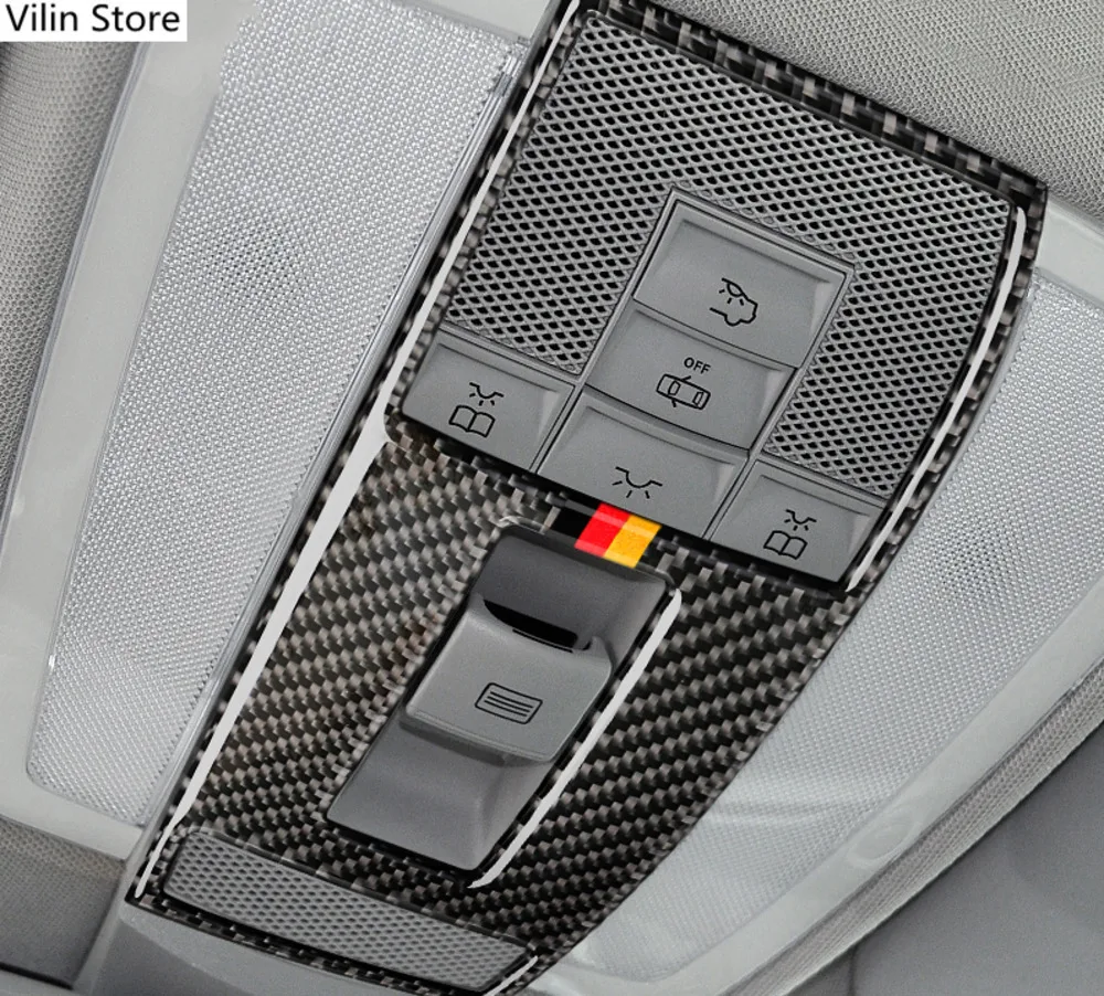 

Автомобильная наклейка для Mercedes C Class W204 2007-2013 E Class W212 2010-2012, автомобильная панель управления освесветильник салона автомобиля из углеродног...
