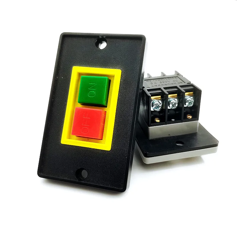 Qcs1 переменный ток 220 / 380 В 2 кВт 10 А контрольный выключатель сверлильного двигателя Кнопка старта и остановки переключатель с 6 винтовыми клеммами