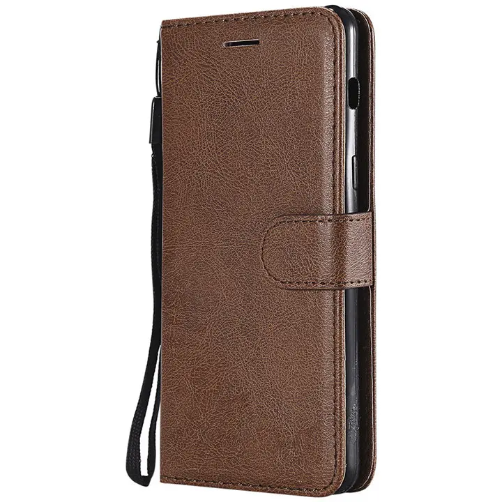 Новые однотонные Цвет чехол для Fundas samsung Galaxy S9 S8 A6 A8 плюс S7 S6 S5 S4 A3 A5 бумажник чехол кожаный чехол P06F - Цвет: Brown