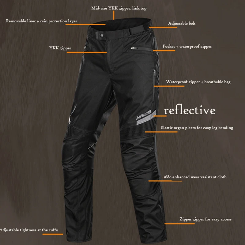 Мотоциклетная куртка LYSCHY Мужская водонепроницаемая зимняя одежда для езды на