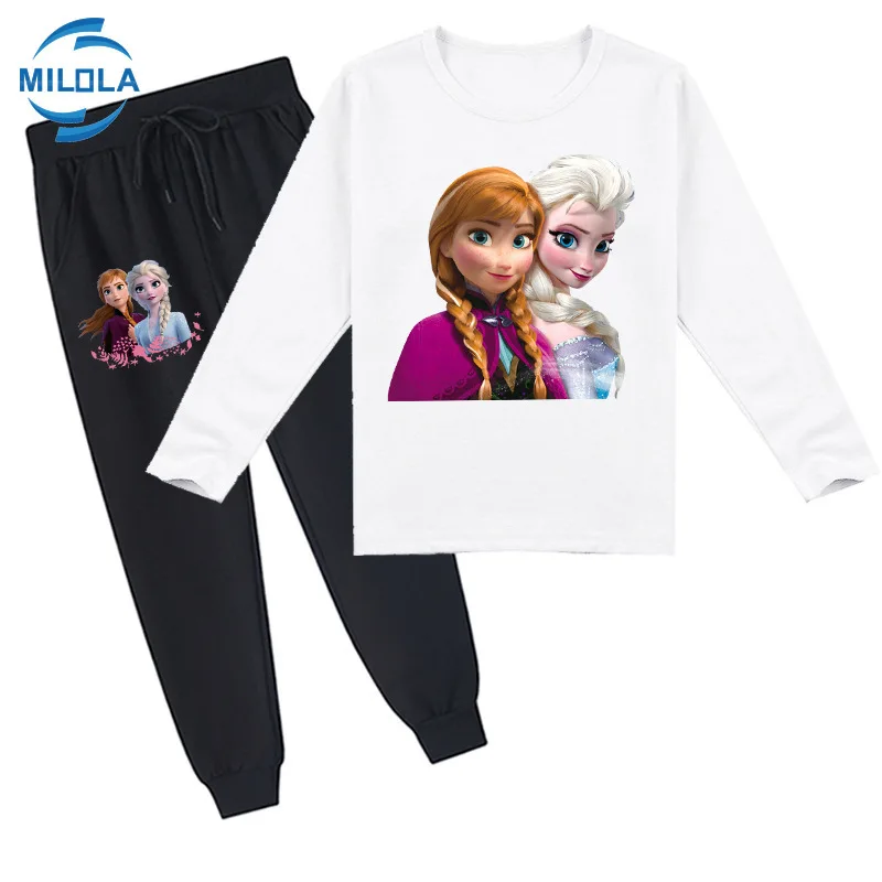 Комплект детской одежды из футболки и брюк с длинным рукавом мультфильма