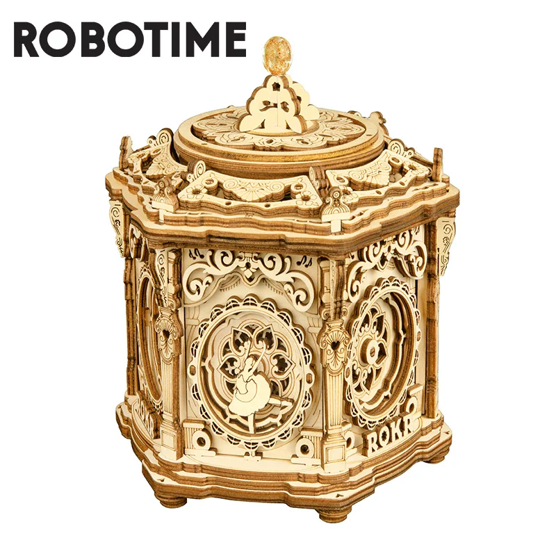 Robotime 315 шт. DIY 3D секретный сад деревянная головоломка игра сборка музыкальная