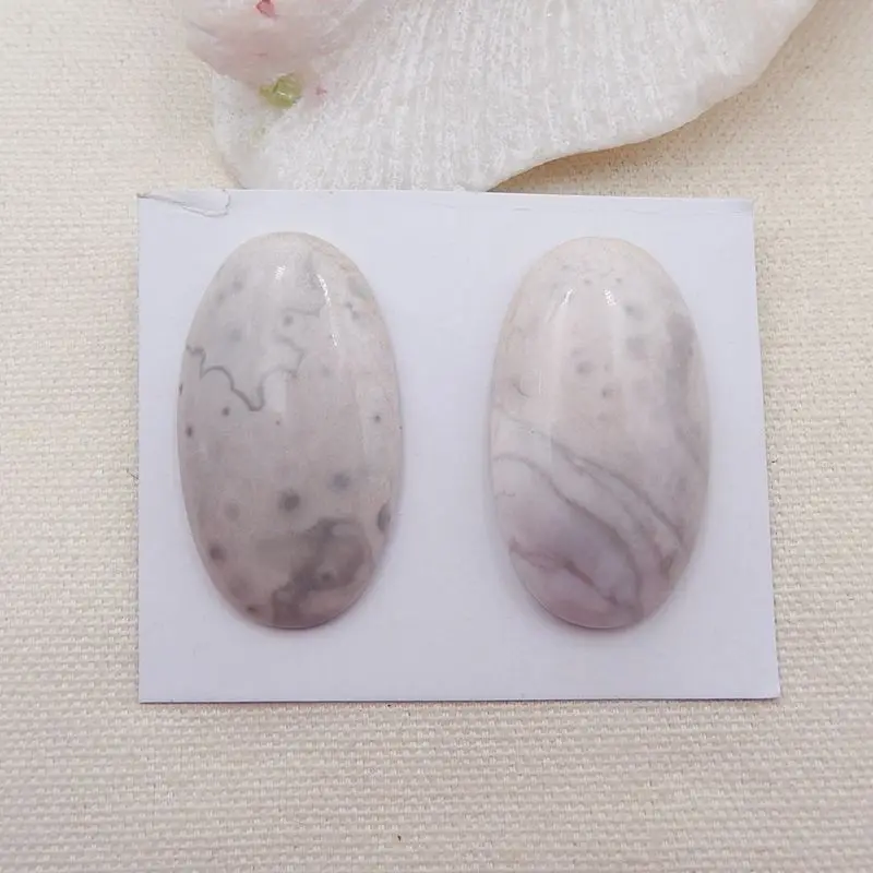 2Pcs Natural Stone Agate Handmade Oval Shape Cabochons 41x23x7mm 20.7g | Украшения и аксессуары