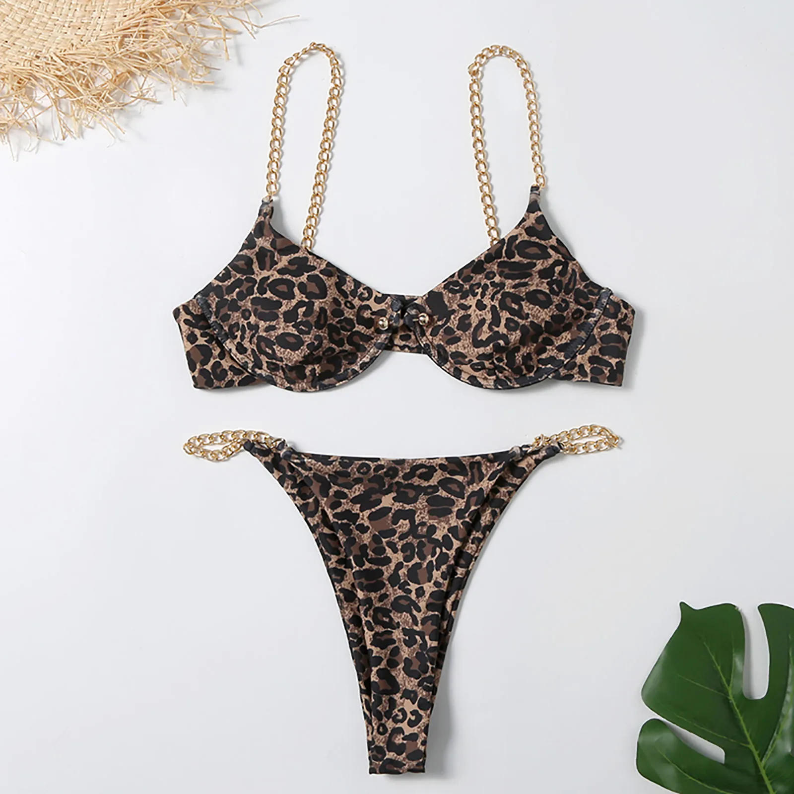 

Bikini Swimwear Women Swimsuit 2022 Leopard Brazilian Bikini Set Push Up Bathing Suit Female Summer Beach Wear Biquini