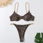 Купальник-бикини, женский купальник 2022, комплект бразильского бикини с леопардовым принтом, женская летняя пляжная одежда, бикини