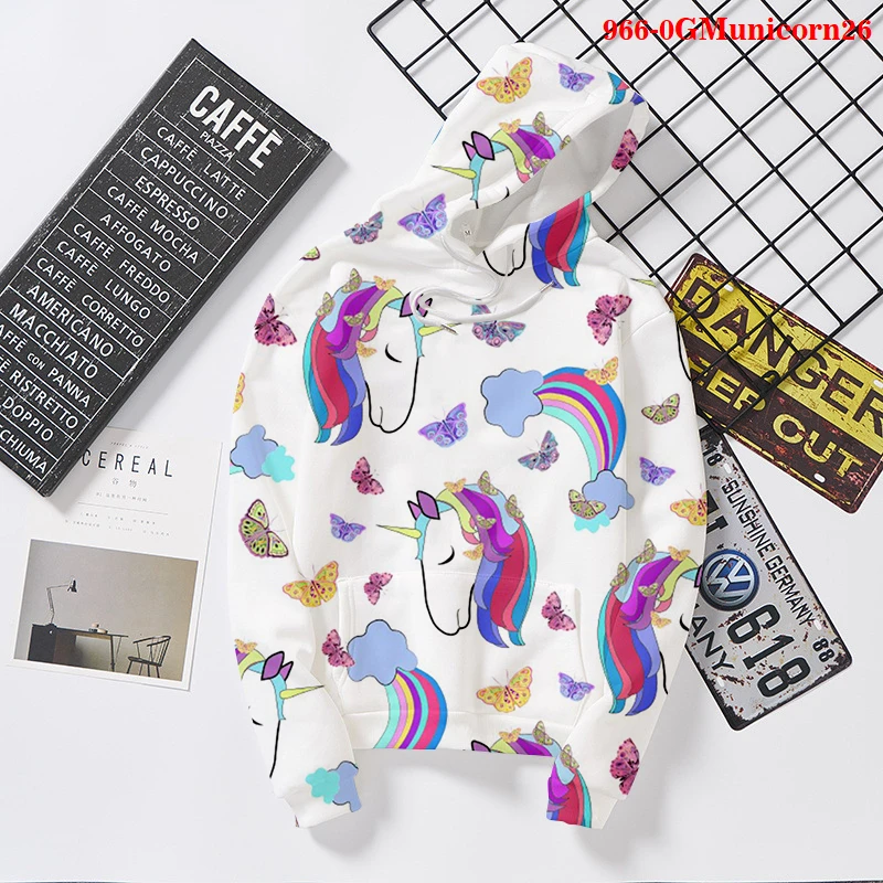 Unicorn Hoodies Vintage Long Sleeve Hoody Sweetshirt Women Clothes 2021 Fashion Cute Unicorn Hoodie Autumn Winter Harajuku Tops