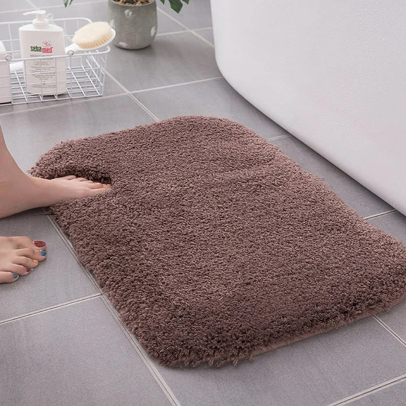 

Bath Mat Anti-slip Absorbent Entrance Doormat Soft High Plush Bedroom Living Room Carpets Thicken Washable Kitchen Area Rugs
