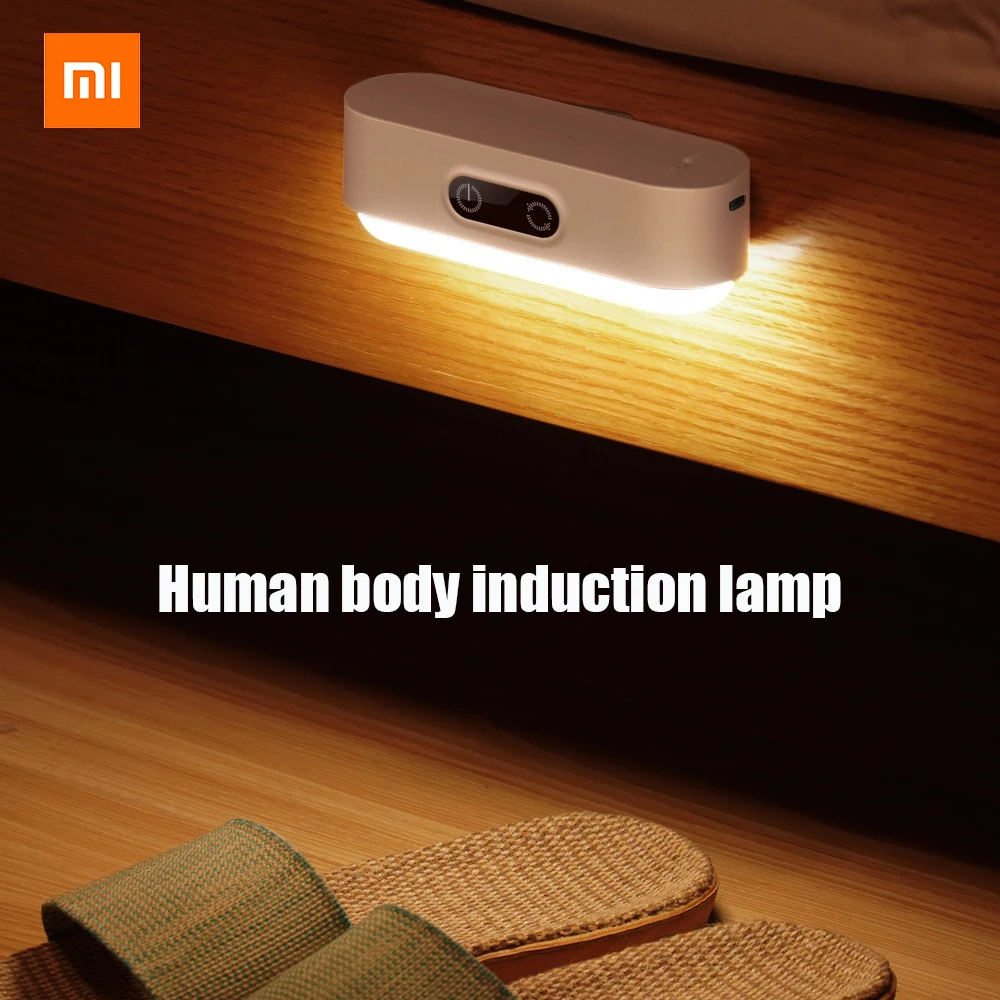 

New Xiaomi Table lamp cool LED eye protection bedroom desk reading creative charging human body induction night light dormitory