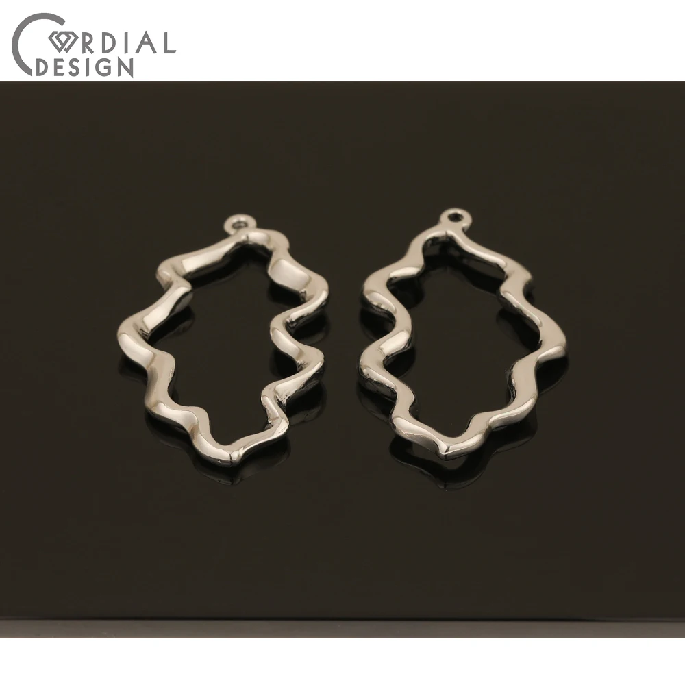 

Cordial Design 100Pcs 22*37MM Jewelry Accessories/Earring Pendant/Hand Made/Rhodium/DIY Charms/Jewelry Findings & Components