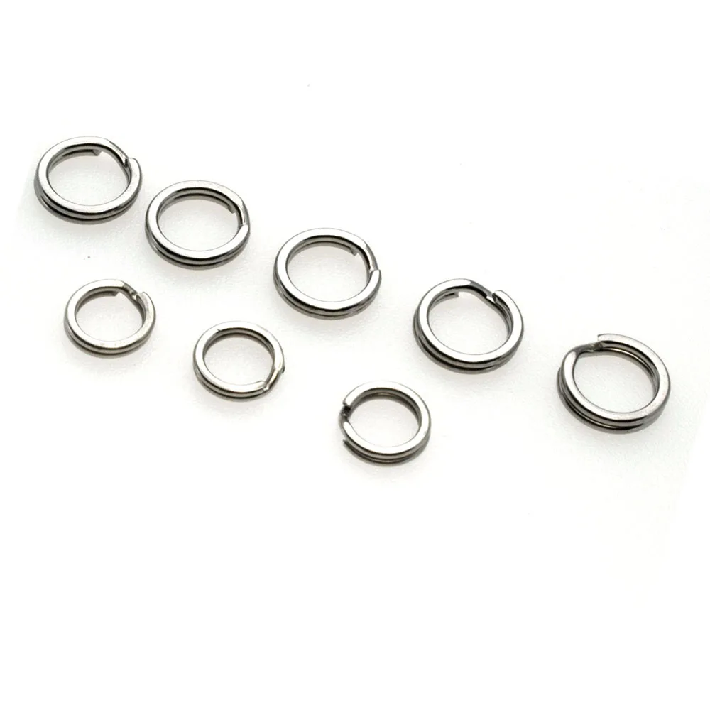 60 шт./лот рыболовные приманки раздельные кольца рыболовное кольцо из нержавеющей