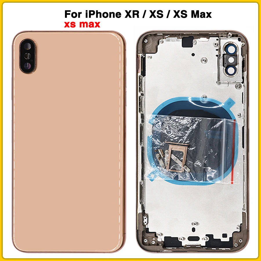 Чехол с полным корпусом для iPhone XS Max XR задняя крышка батарейного отсека + средняя